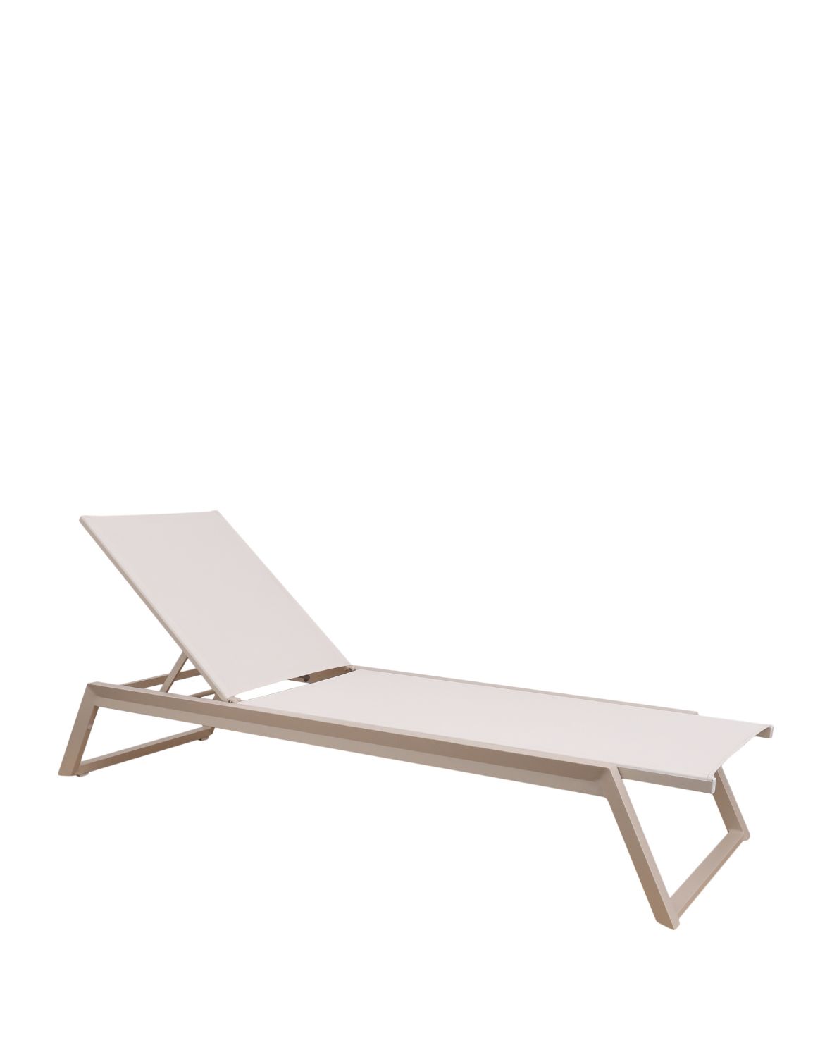 leżak ogrodowy mark, rozkładany, aluminium, ivory/beż