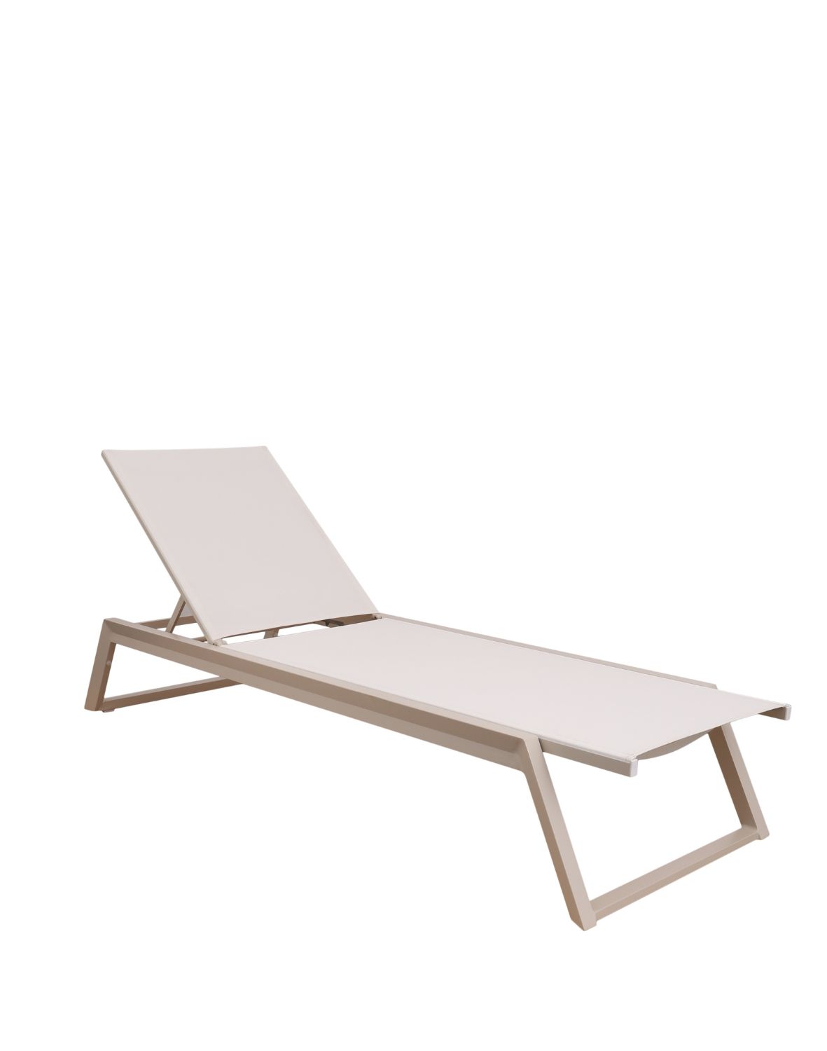 leżak ogrodowy mark, rozkładany, aluminium, ivory/beż
