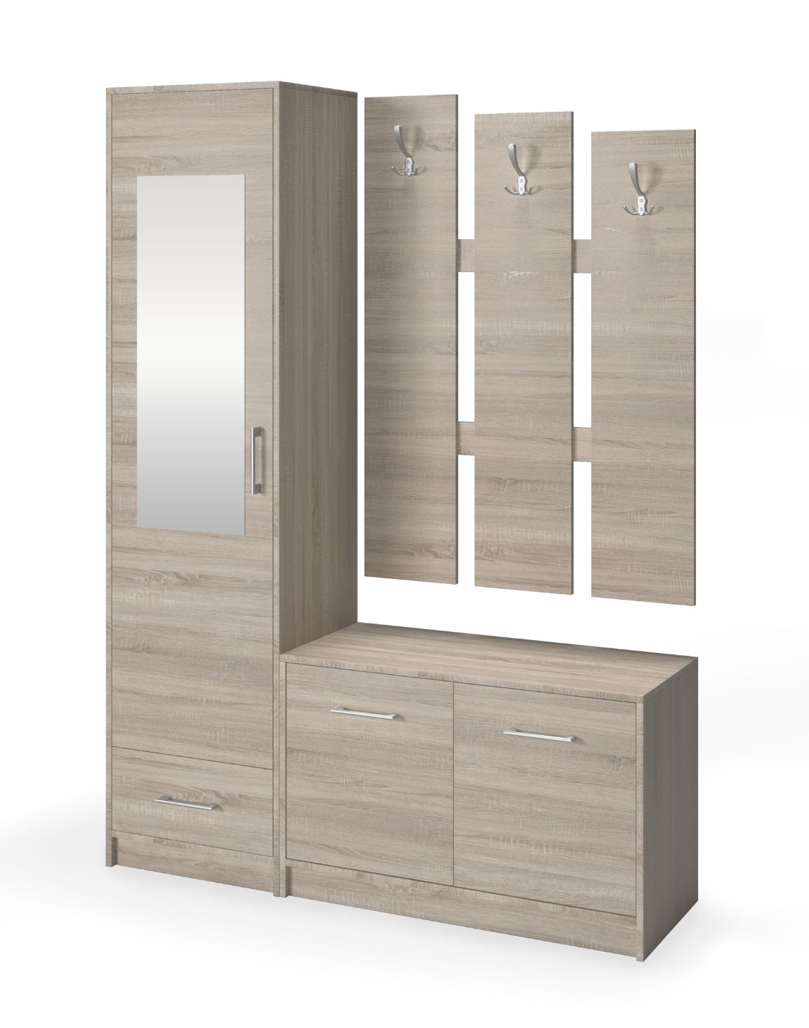 zestaw mebli do przedpokoju dąb sonoma maxi