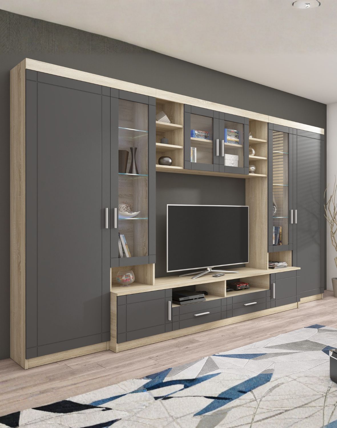 mebloscianka paris gr grafit dab sonoma