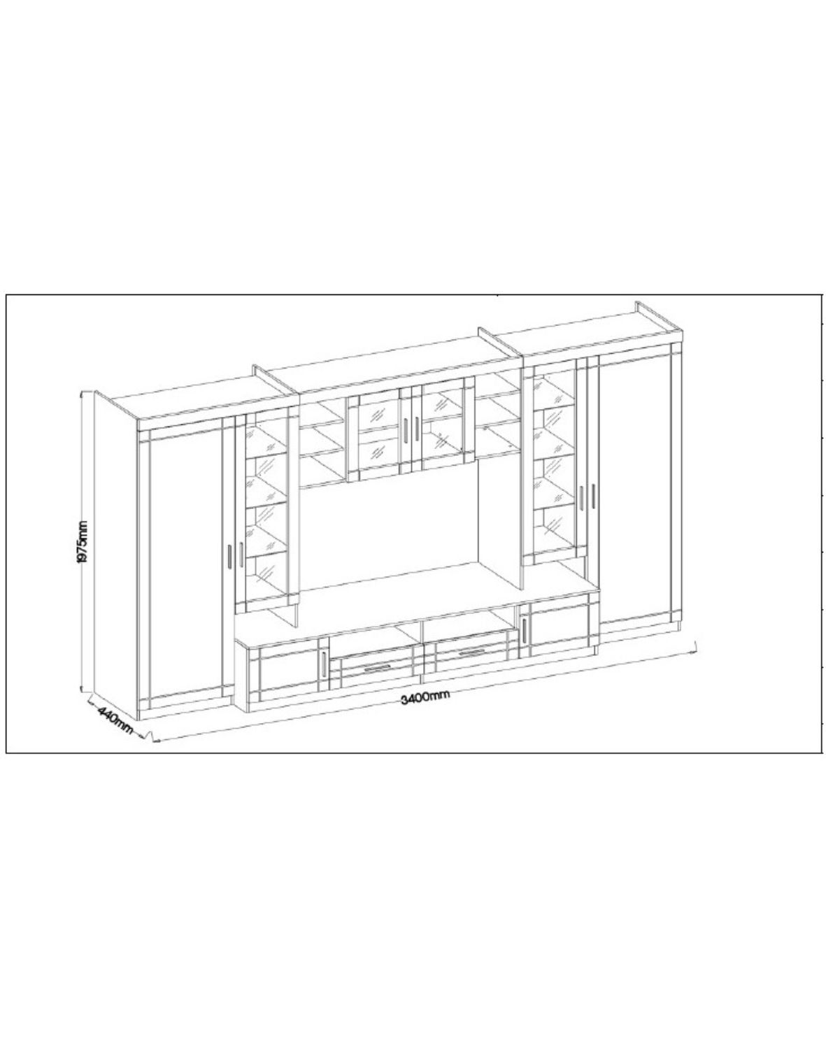 mebloscianka paris gr grafit dab sonoma
