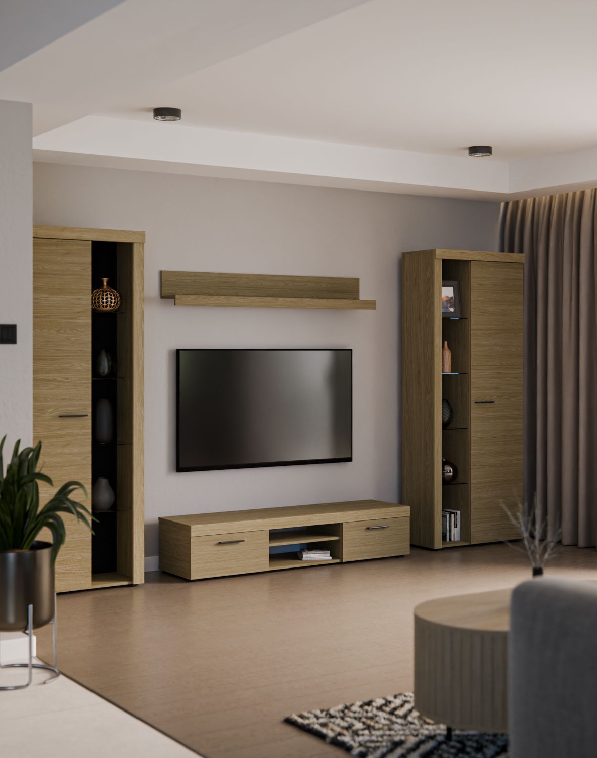 Meblościanka Rumba XL DO Dąb Olejowany