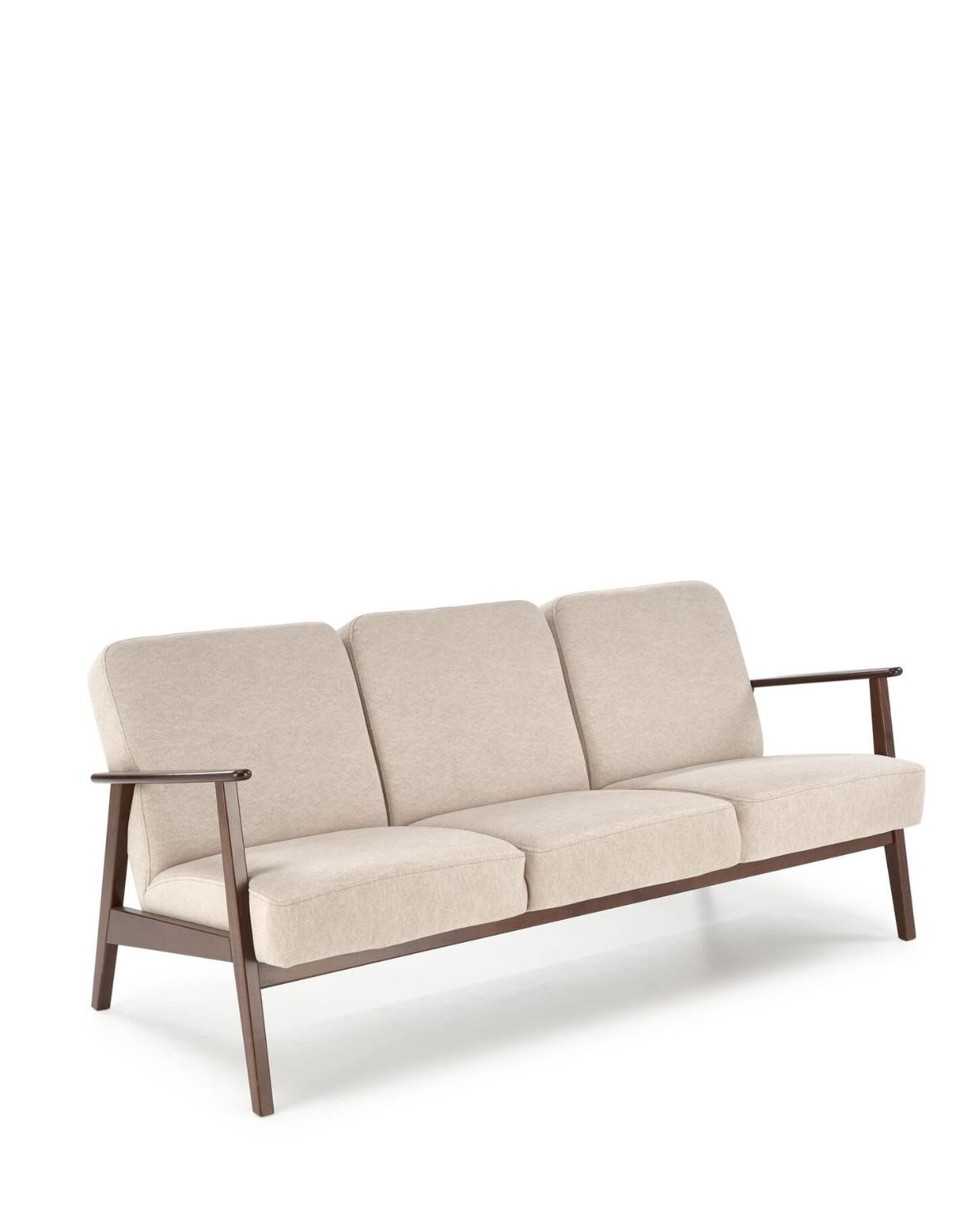 sofa trzyosobowa do salonu milano 3s, retro, beżowa