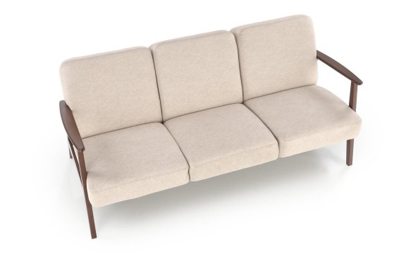 sofa trzyosobowa do salonu milano 3s, retro, beżowa