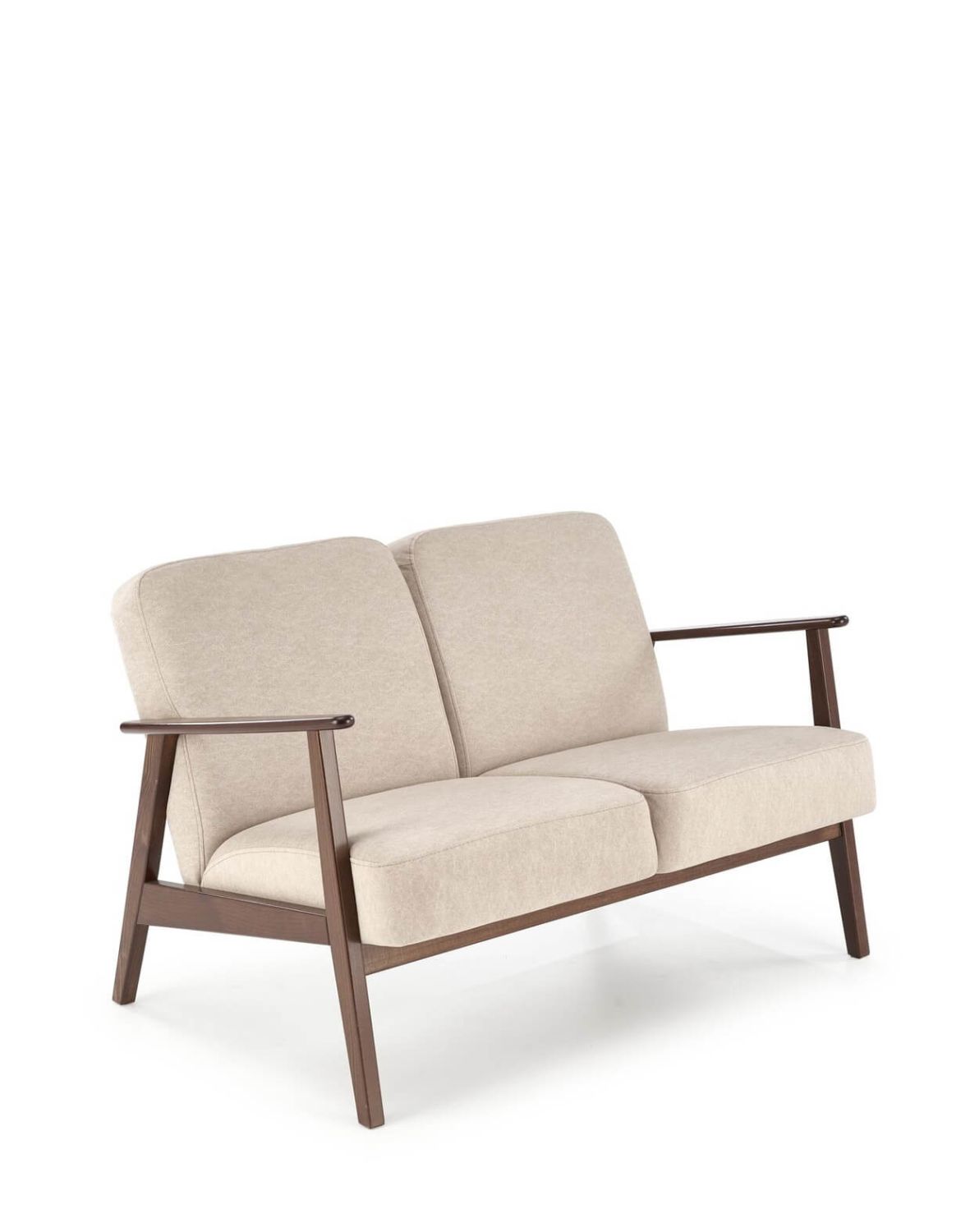 sofa dwuosobowa do salonu milano 2s, retro, beżowa