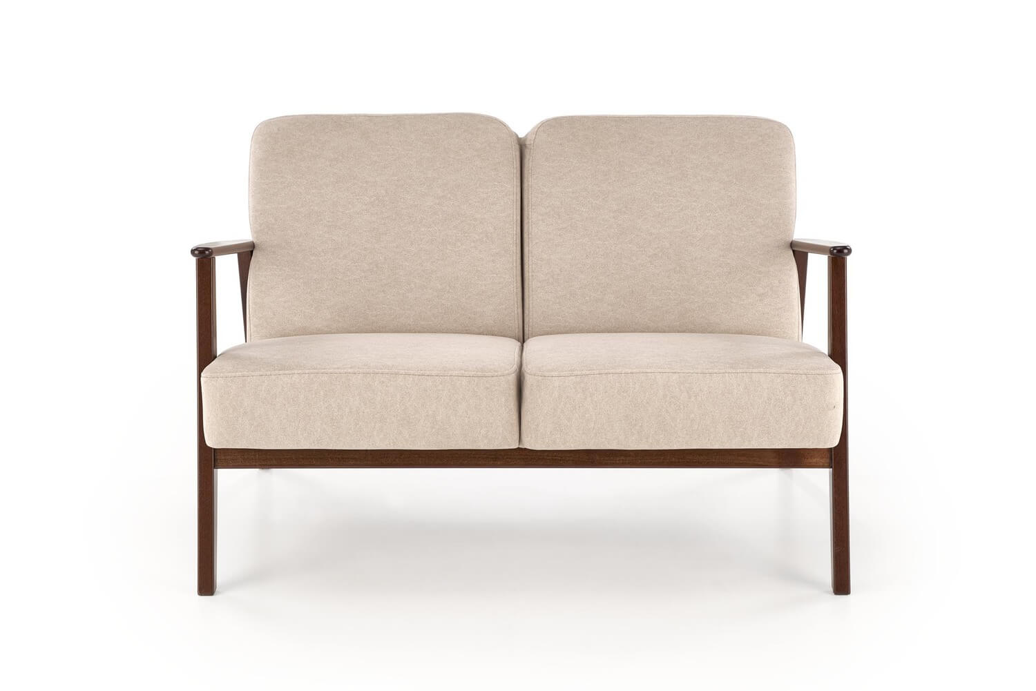 sofa dwuosobowa do salonu milano 2s, retro, beżowa