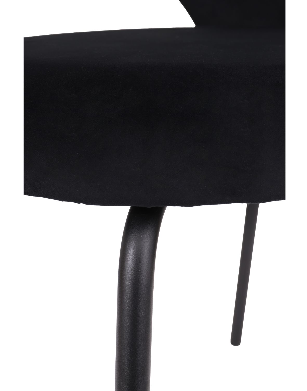 krzesło do jadalni molly black, czarny welwet (108-77)