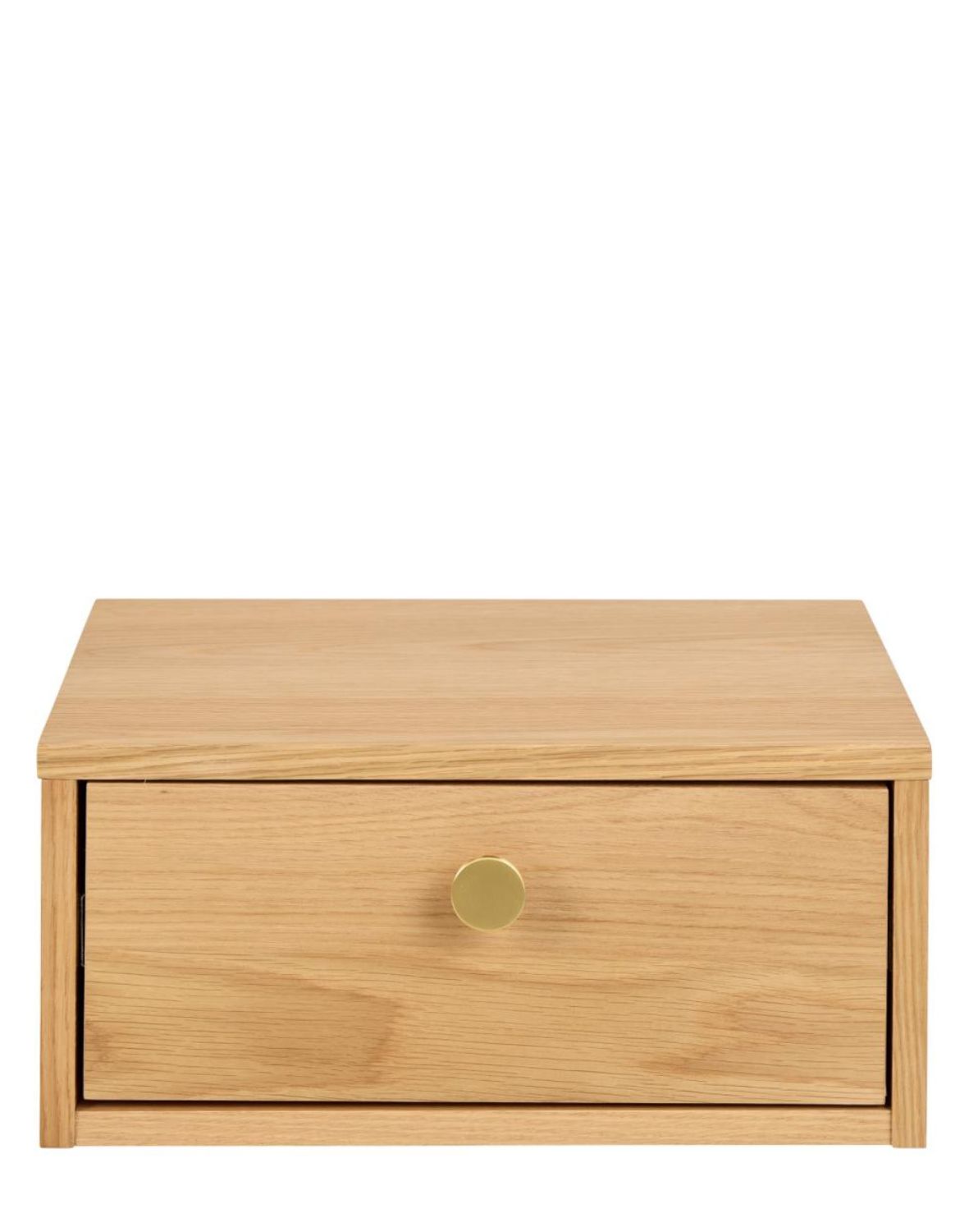 stolik nocny monfort, naturalny dąb, ścienny, z szufladą (10858)