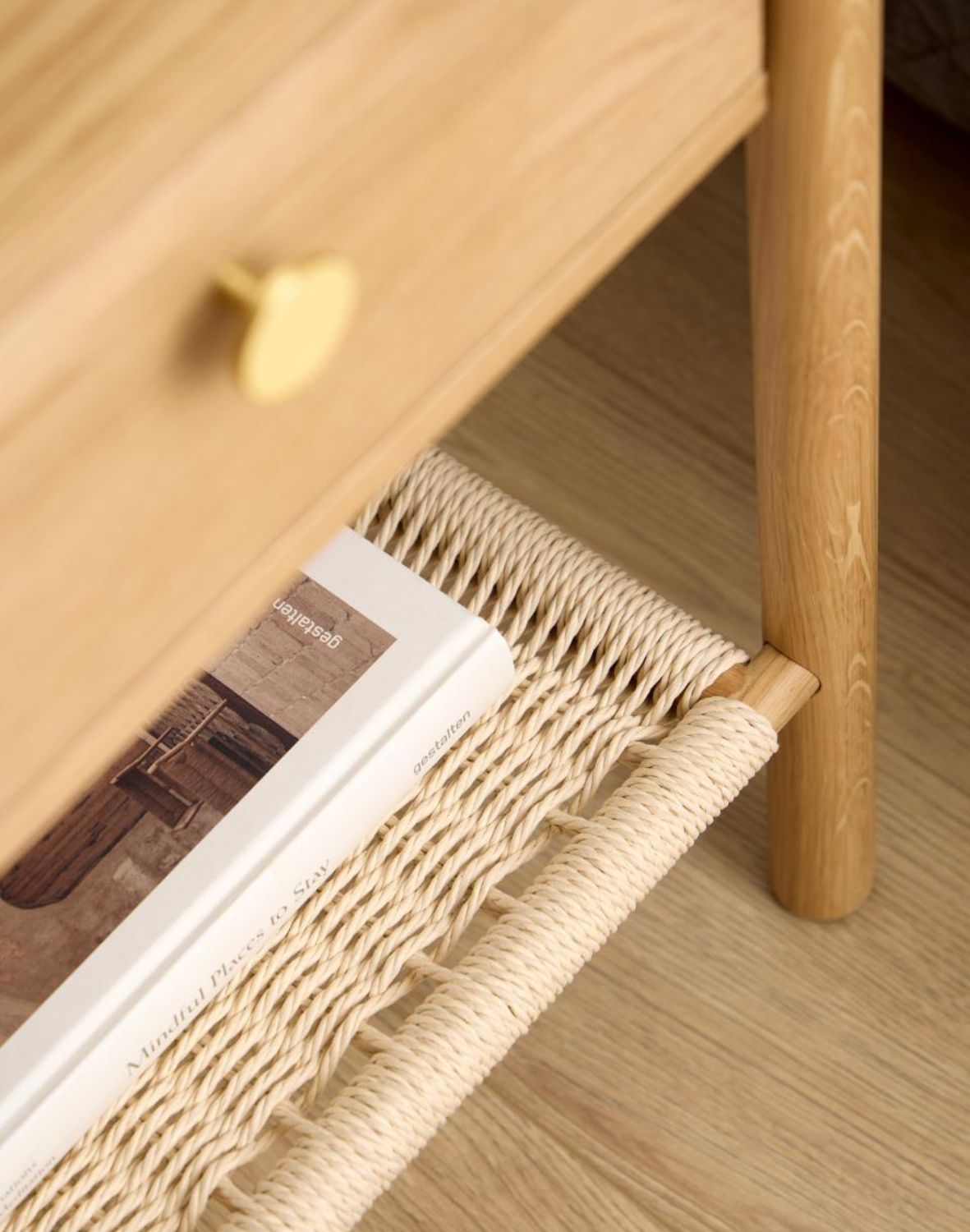 szafka nocna monfort, naturalny dąb z szufladą (10856)