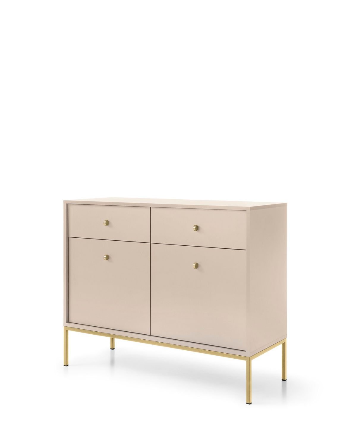 komoda mono z szufladami (mksz104), beżowa/złota