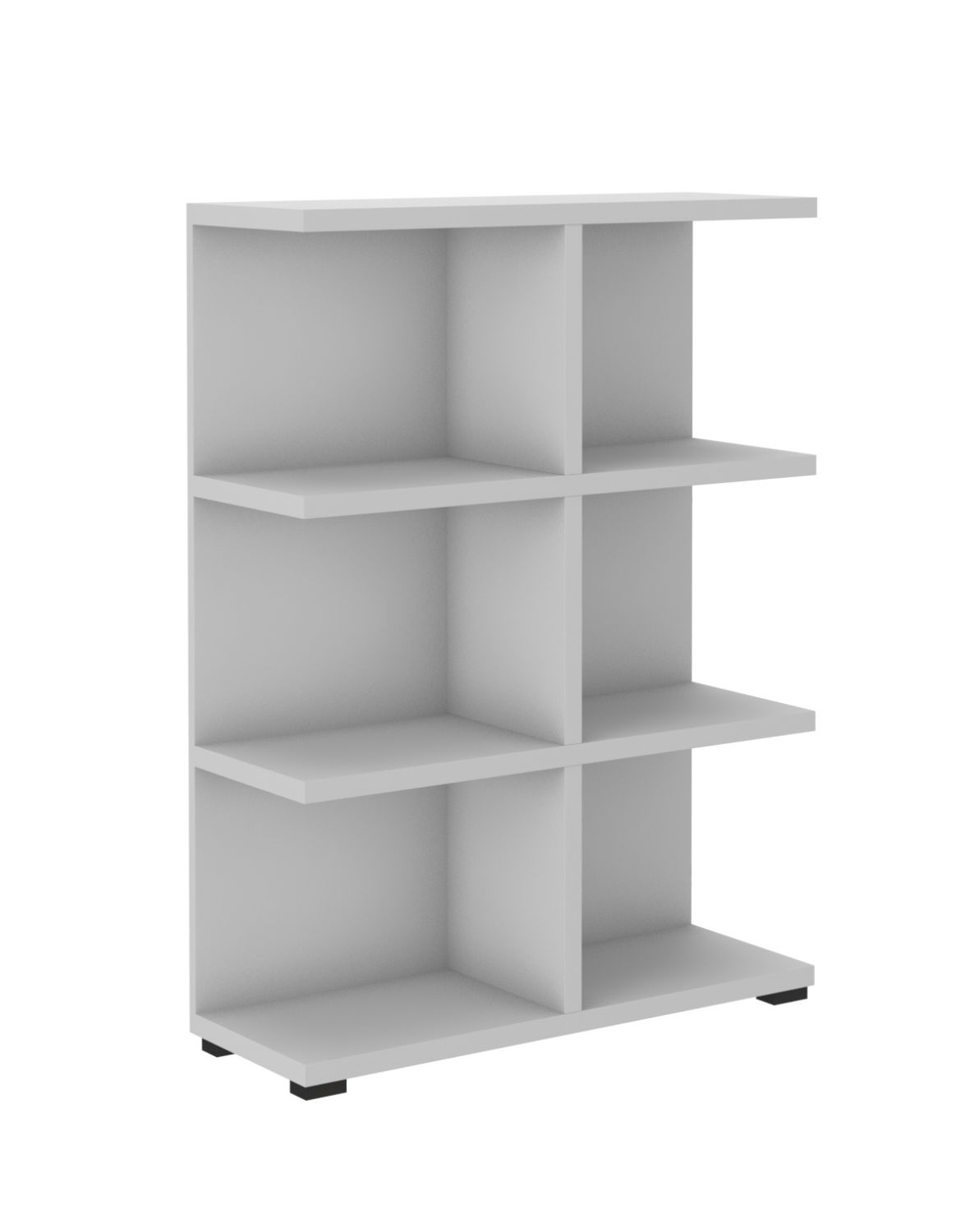 Regał na książki More 06 Jasny Szary 113x83 cm