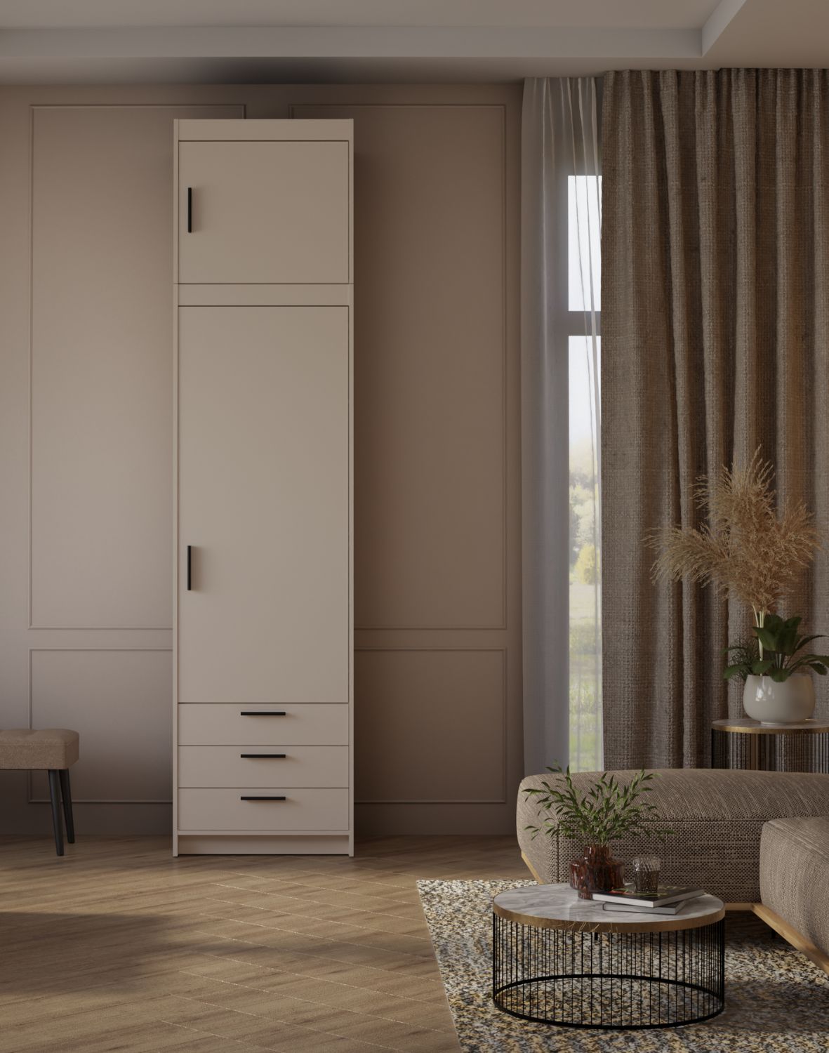 Nadstawka do szafy Elena 1D Beż Piaskowy BP01