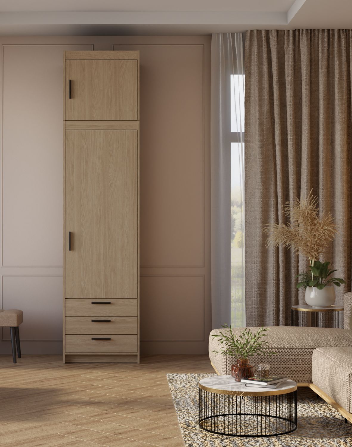 nadstawka do szafy elena 1d dab olejowany do01