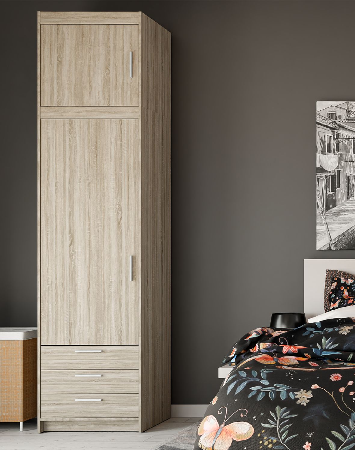 Nadstawka do szafy Elena 1D Dąb Sonoma SO01