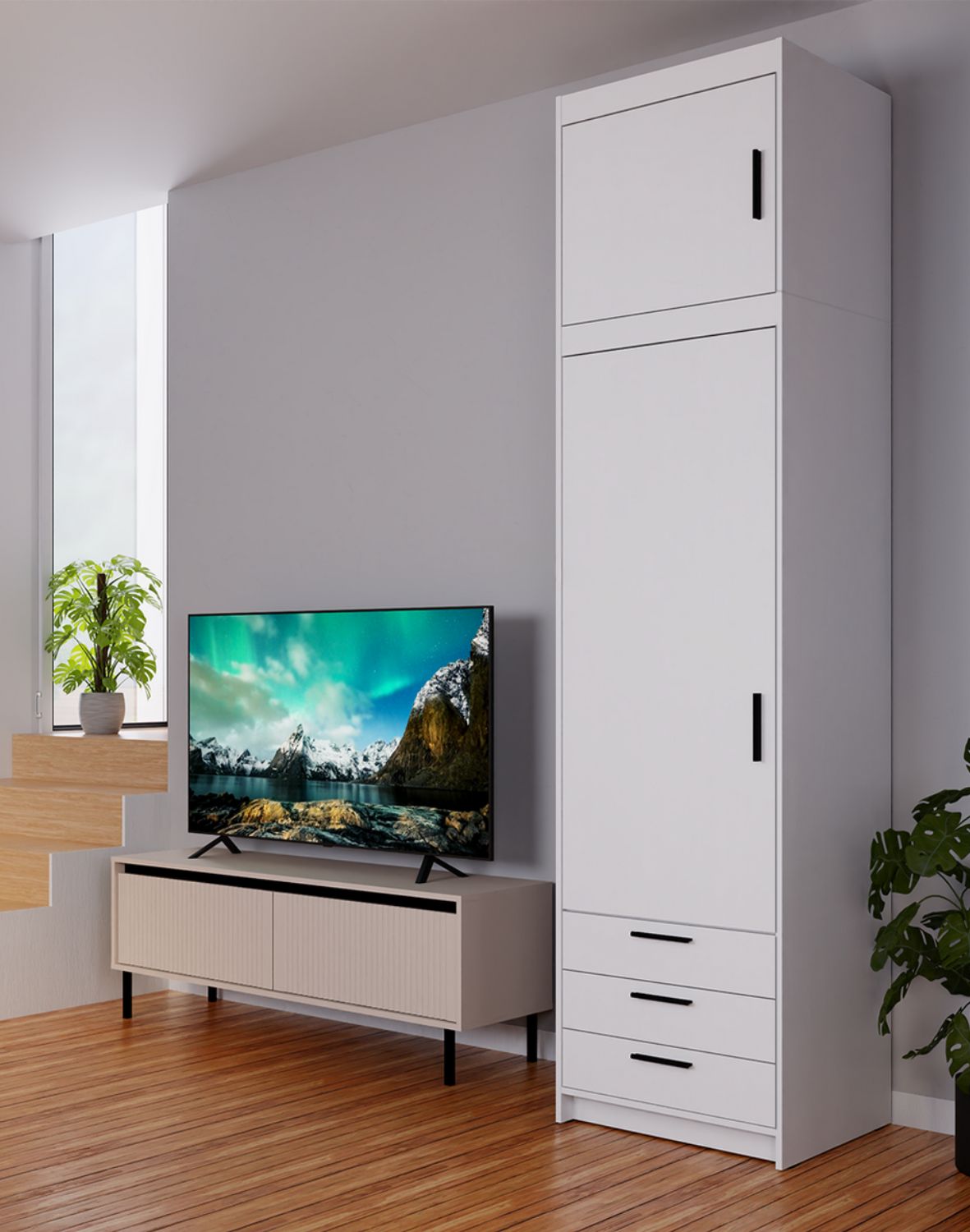 Nadstawka do szafy Elena 1D Biała WH01