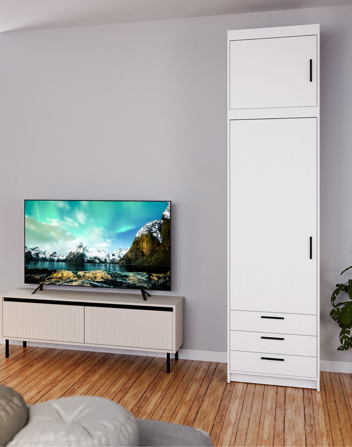 Nadstawka do szafy Elena 1D Biała WH01