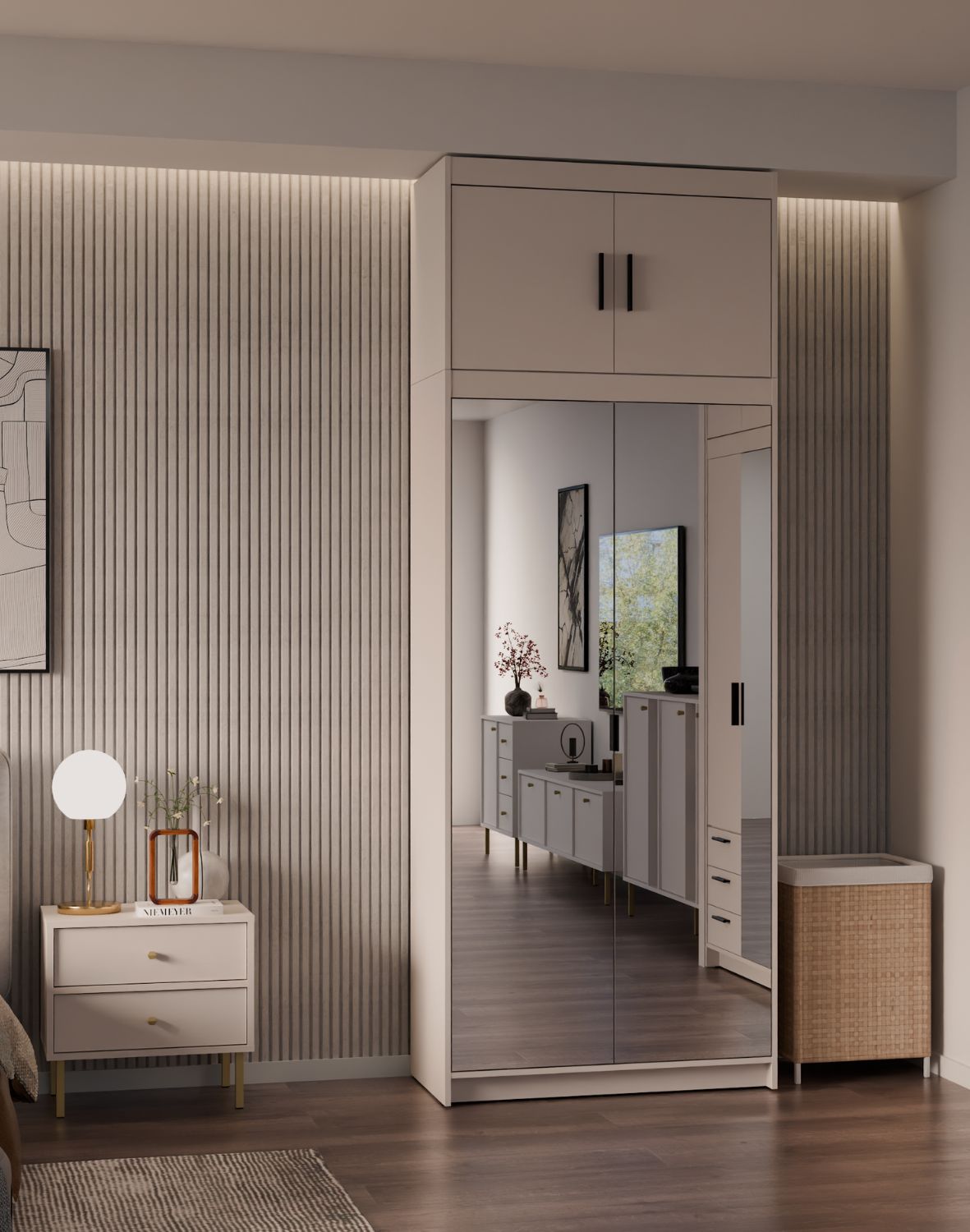 Nadstawka do szafy Elena 2D Beż Piaskowy BP02