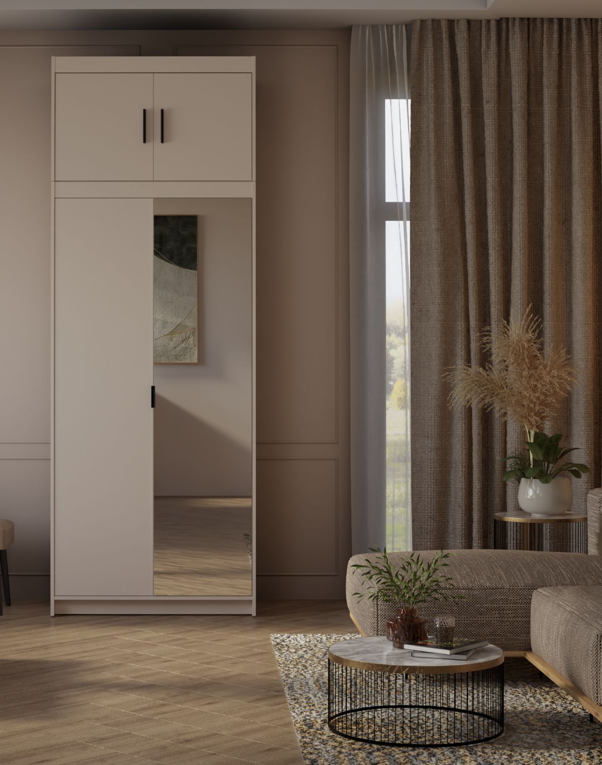 Nadstawka do szafy Elena 2D Beż Piaskowy BP02