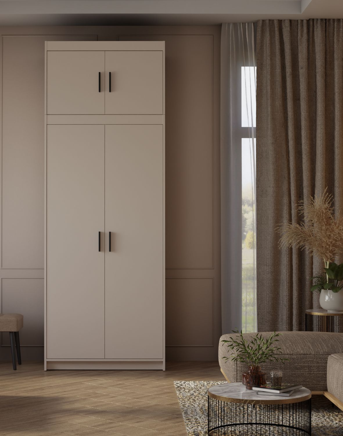 Nadstawka do szafy Elena 2D Beż Piaskowy BP02