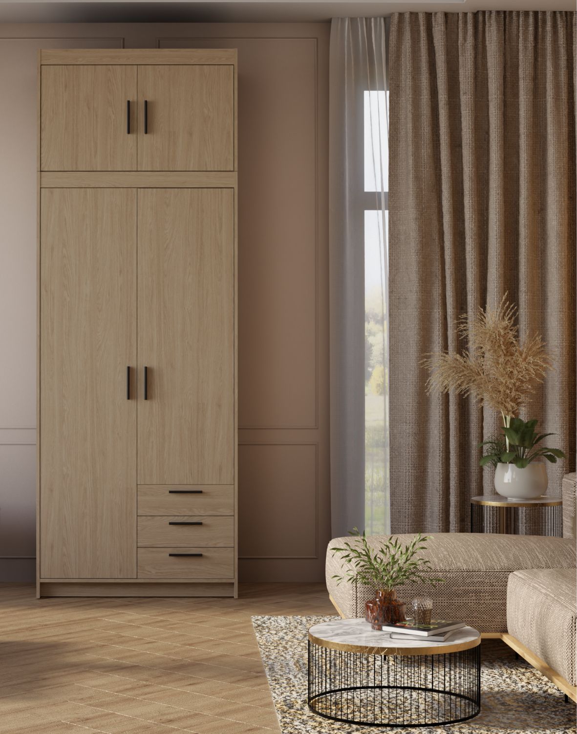 Nadstawka do szafy Elena 2D Dąb Olejowany DO0