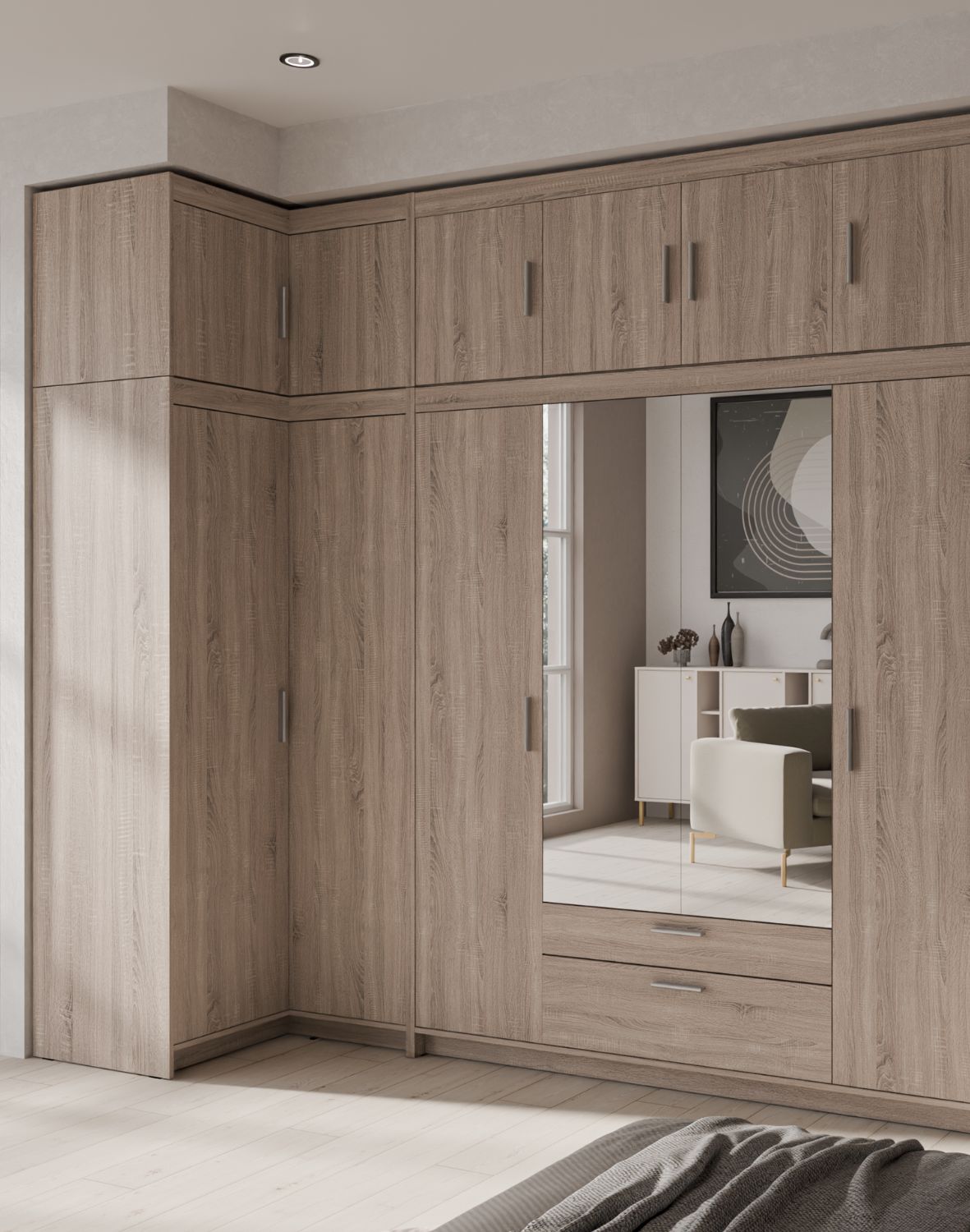 Nadstawka do szafy narożnej Elena 2D Dąb Sonoma SO02