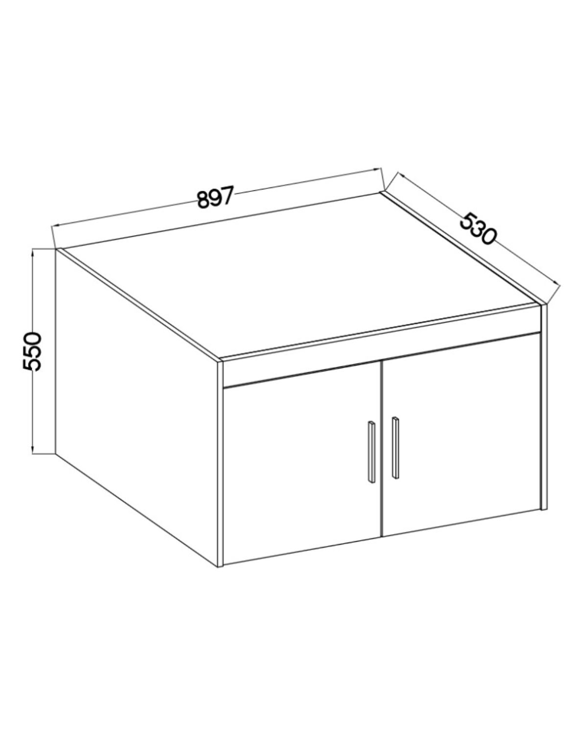 Nadstawka do szafy Elena 2D Dąb Olejowany DO0