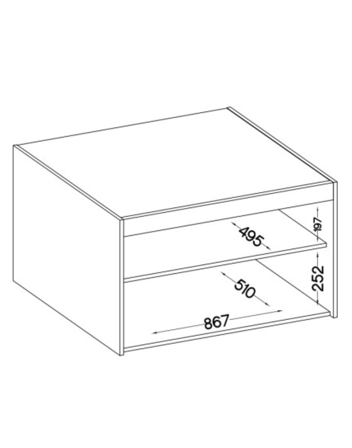 Nadstawka do szafy Elena 2D Dąb Lefkas DL02