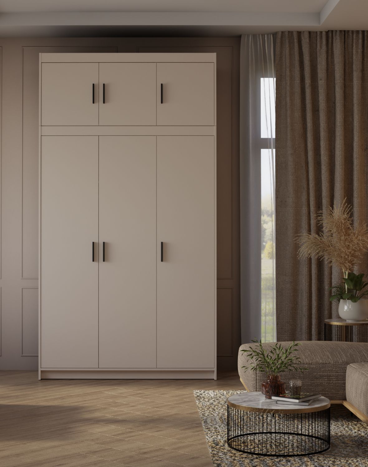 Nadstawka do szafy Elena 3D Beż Piaskowy BP03