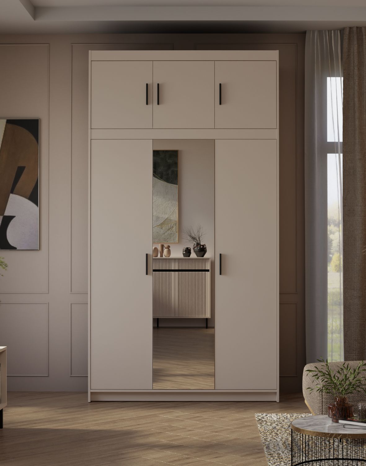 Nadstawka do szafy Elena 3D Beż Piaskowy BP03