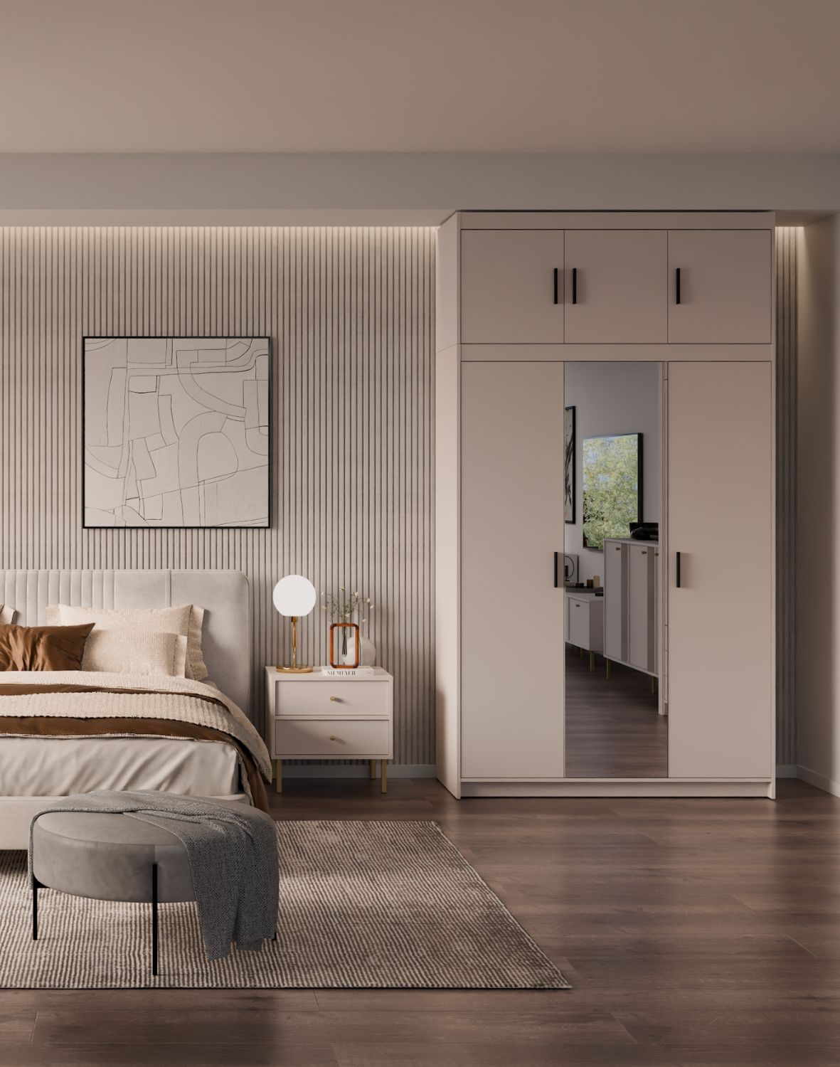 Nadstawka do szafy Elena 3D Beż Piaskowy BP03