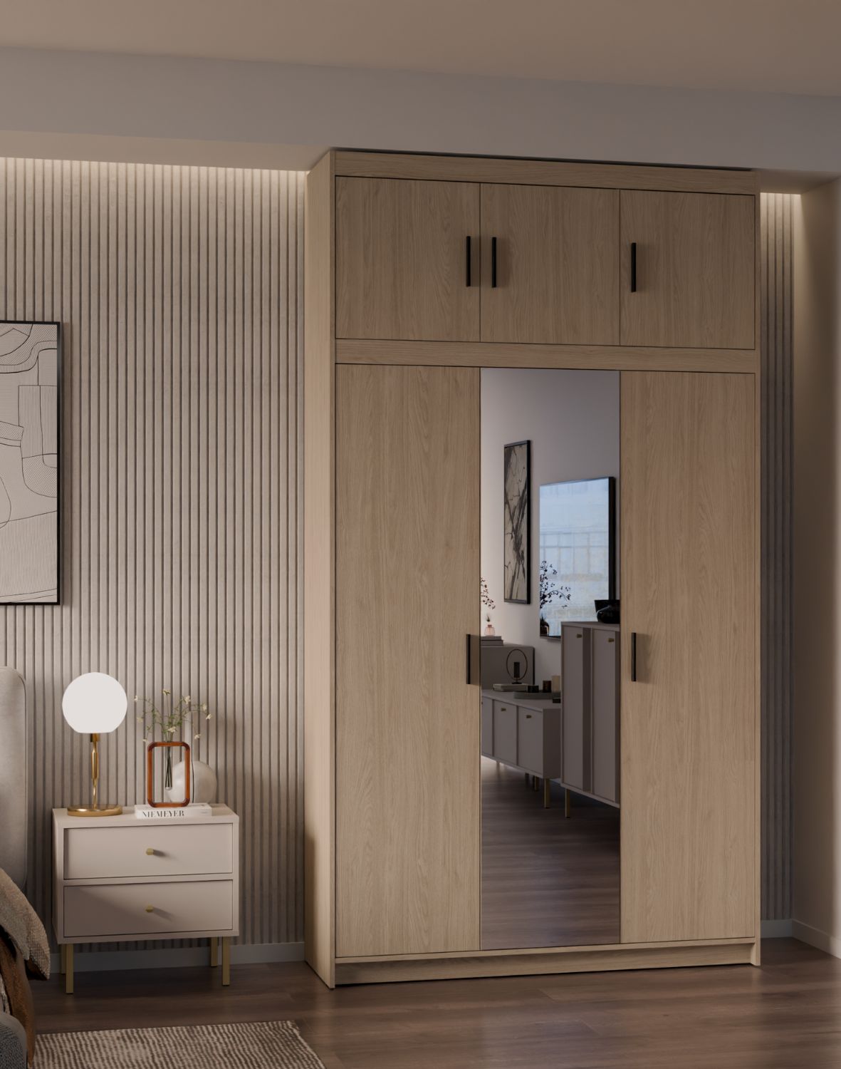 Nadstawka do szafy Elena 3D Dąb Olejowany DO03