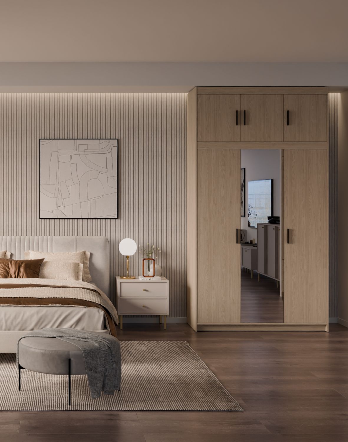 Nadstawka do szafy Elena 3D Dąb Olejowany DO03