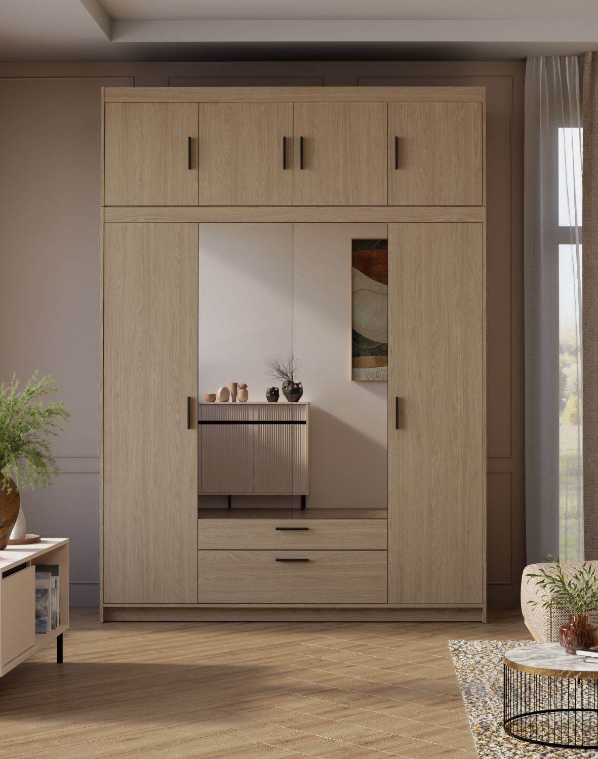 nadstawka do szafy Elena 4D Dąb Olejowany DO04