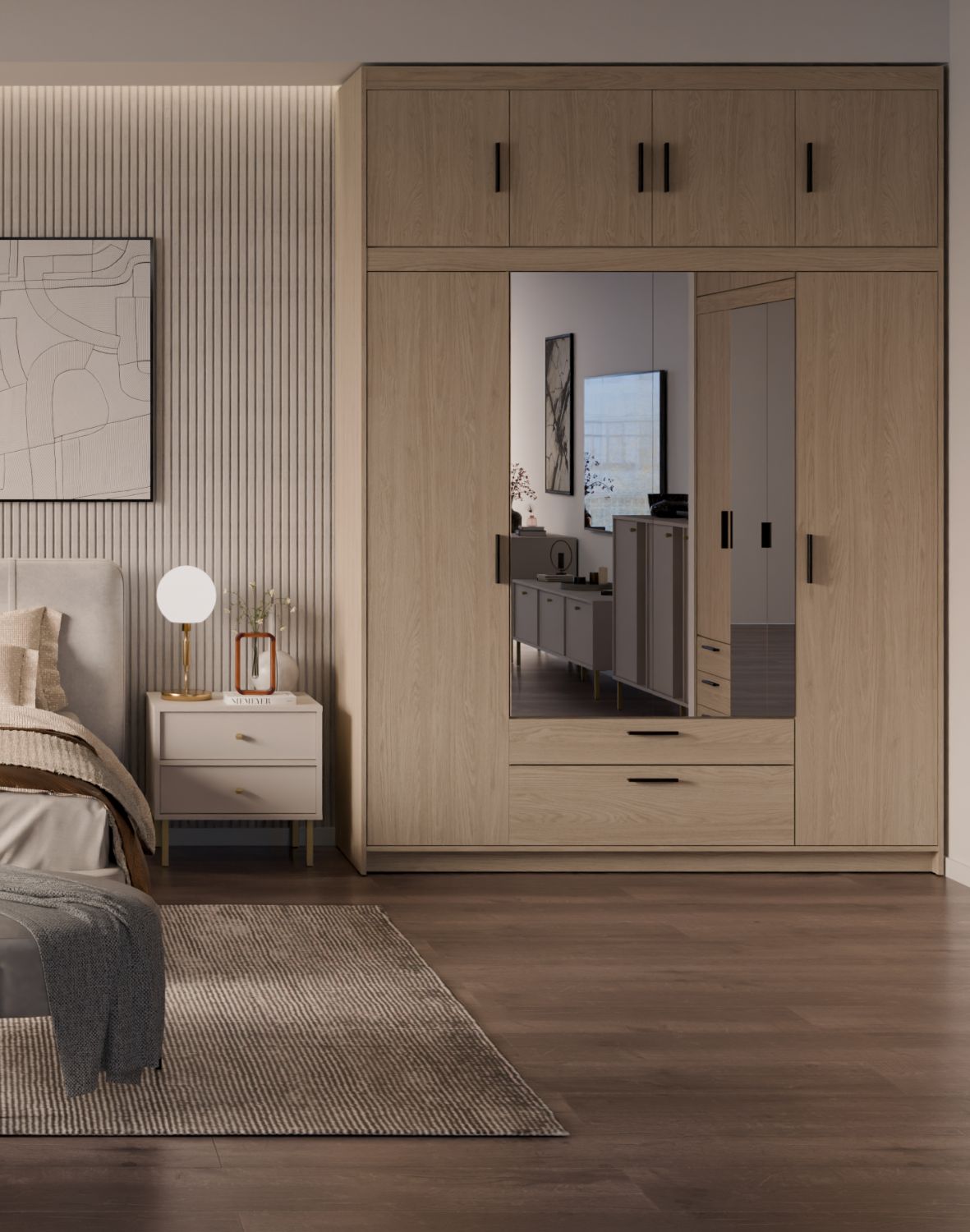 nadstawka do szafy Elena 4D Dąb Olejowany DO04