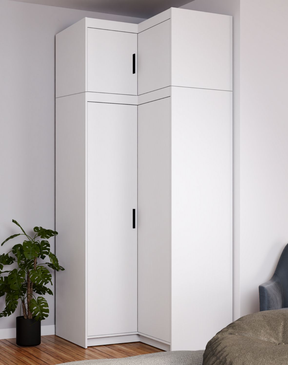 Nadstawka do szafy narożnej Elena 2D Biała WH02