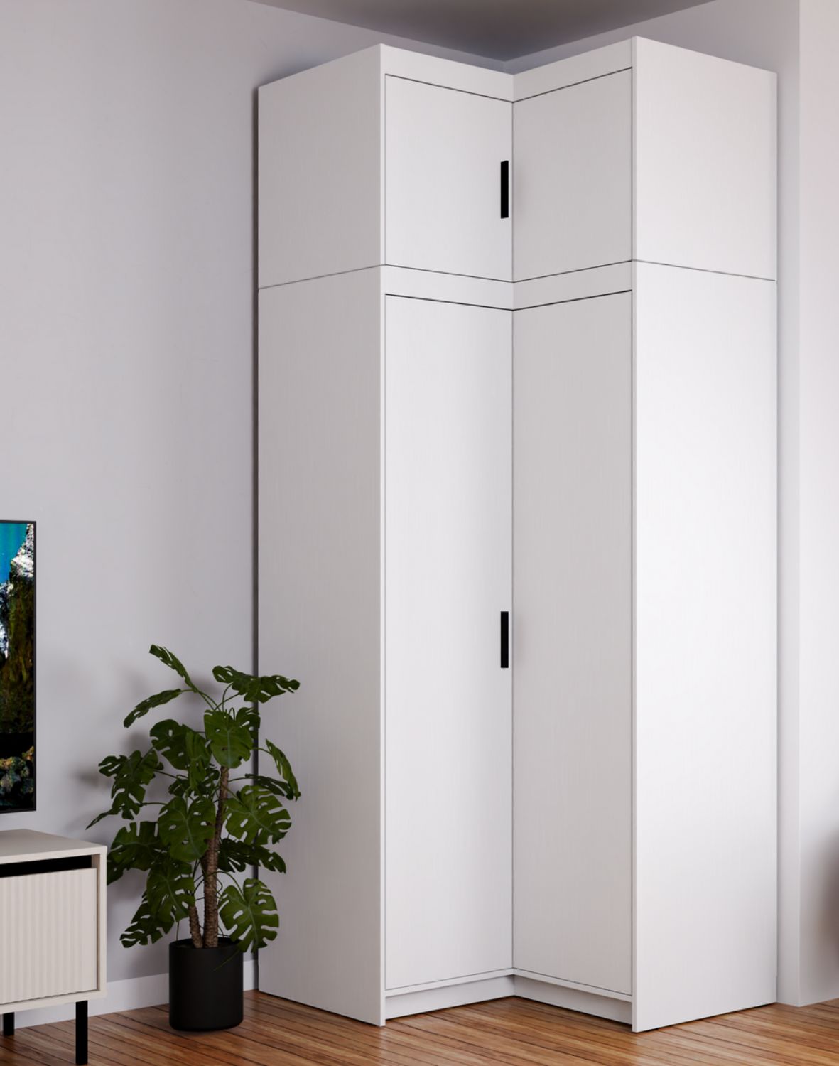 Nadstawka do szafy narożnej Elena 2D Biała WH02