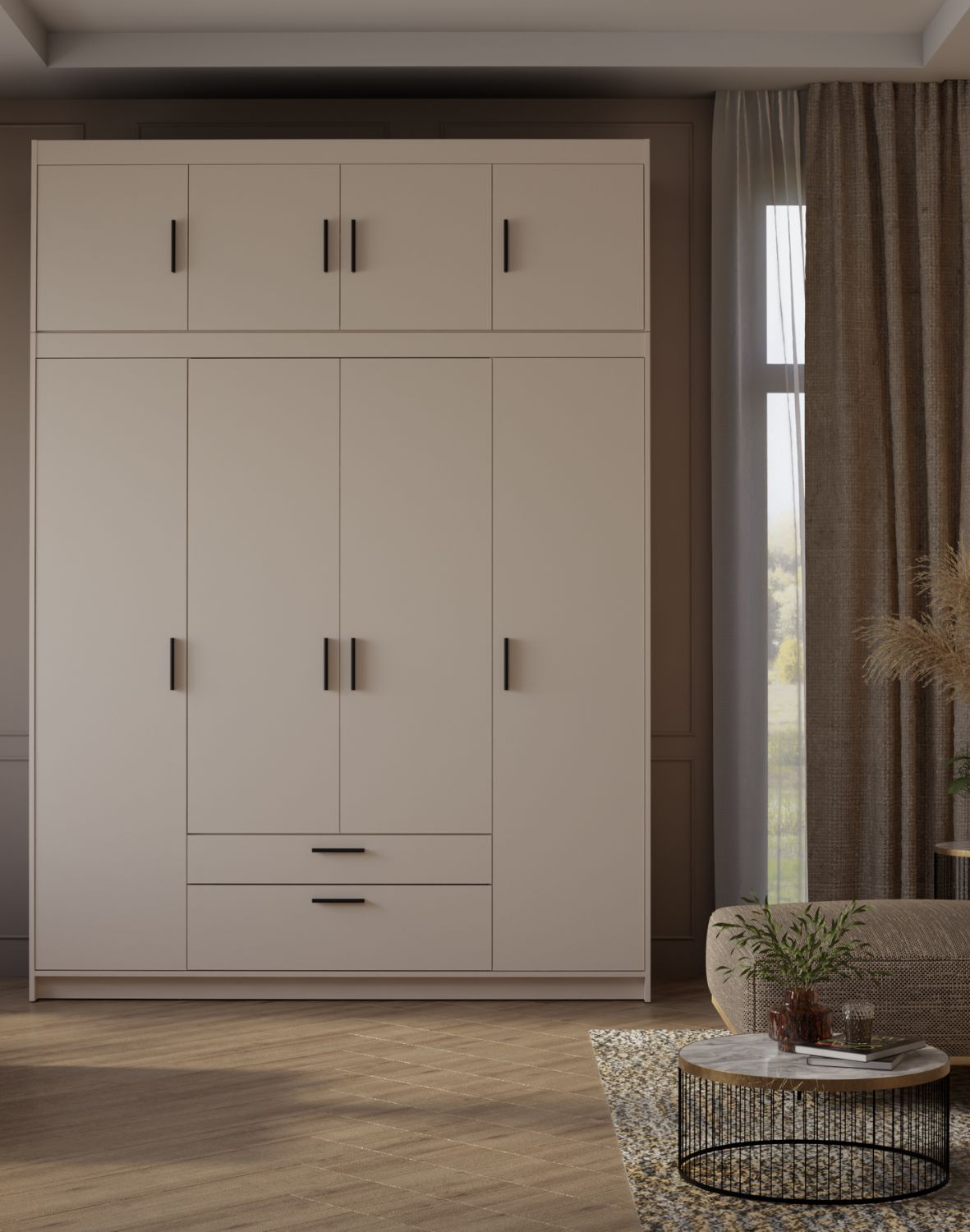 Nadstawka do szafy Elena 4D Beż Piaskowy BP04