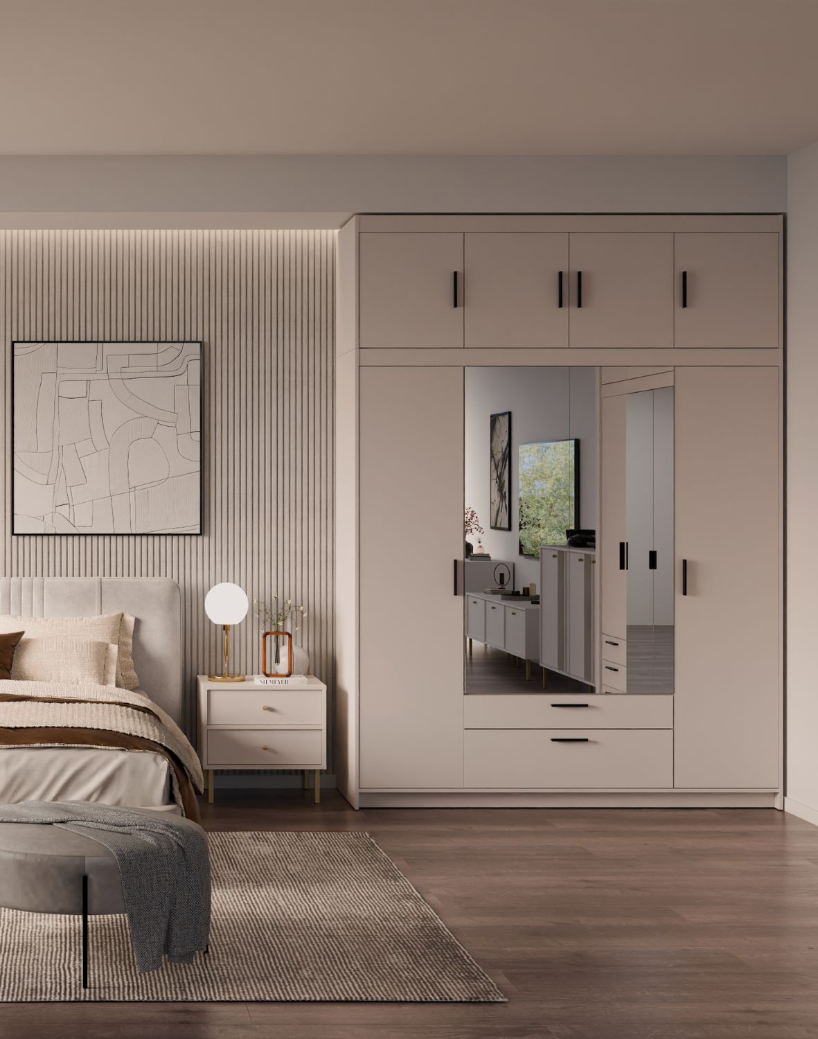 Nadstawka do szafy Elena 4D Beż Piaskowy BP04