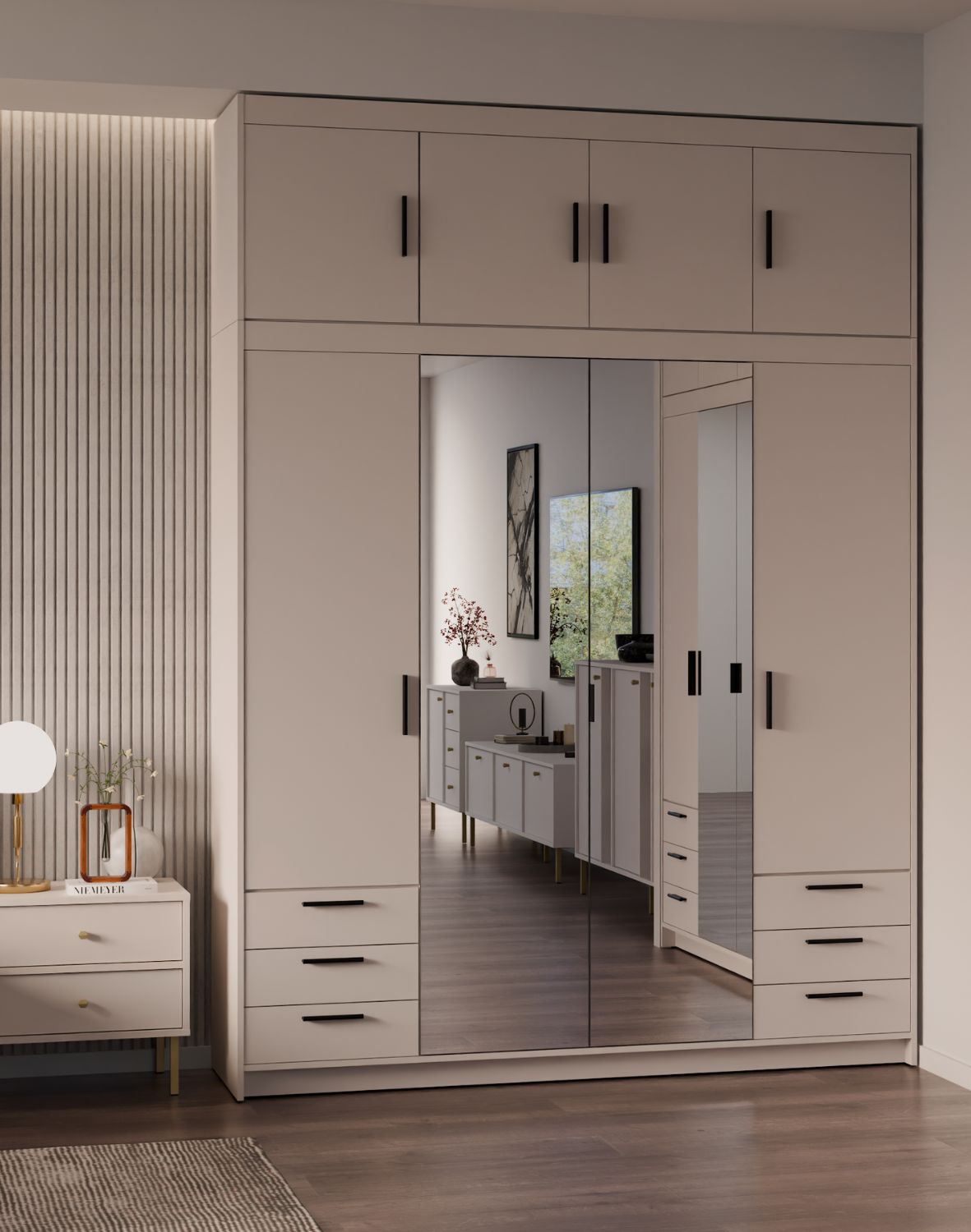 Nadstawka do szafy Elena 4D Beż Piaskowy BP04