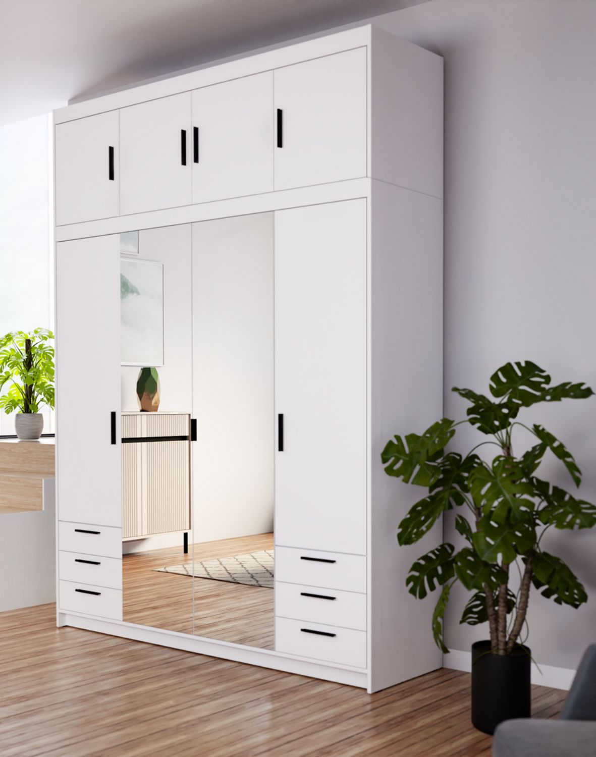 Nadstawka do szafy Elena 4D Biała WH04