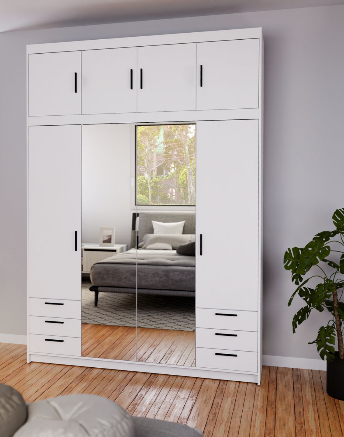 Nadstawka do szafy Elena 4D Biała WH04