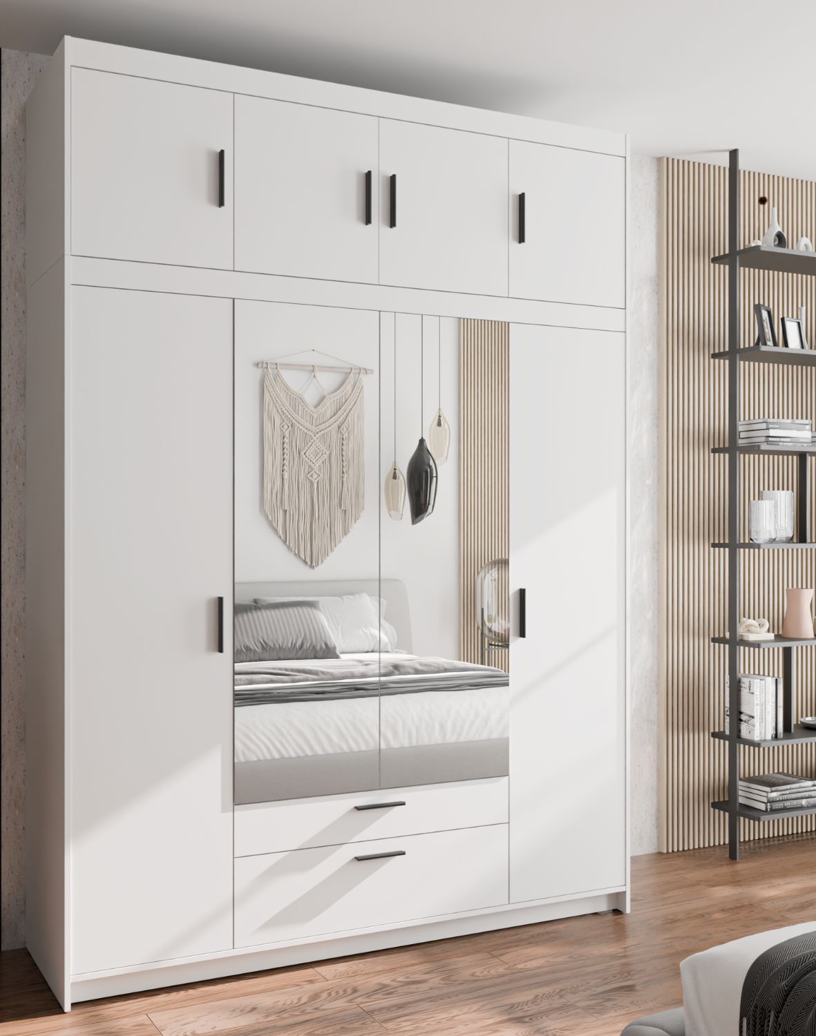 Nadstawka do szafy Elena 4D Biała WH04