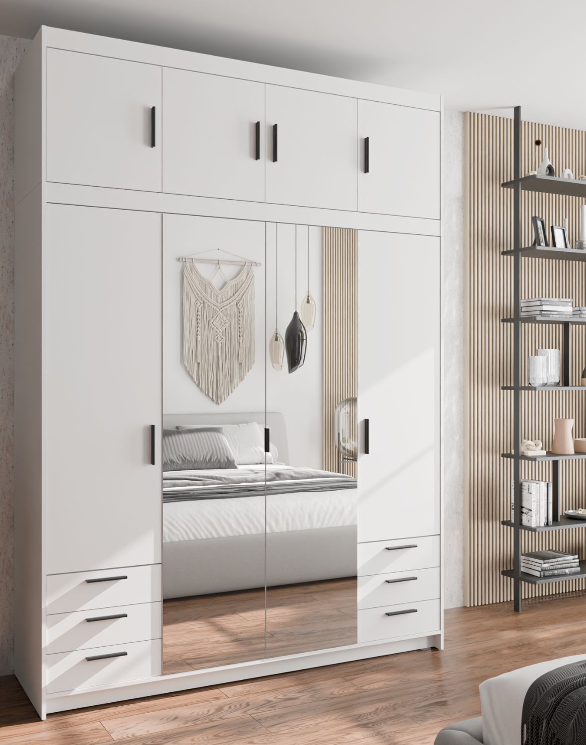 Nadstawka do szafy Elena 4D Biała WH04