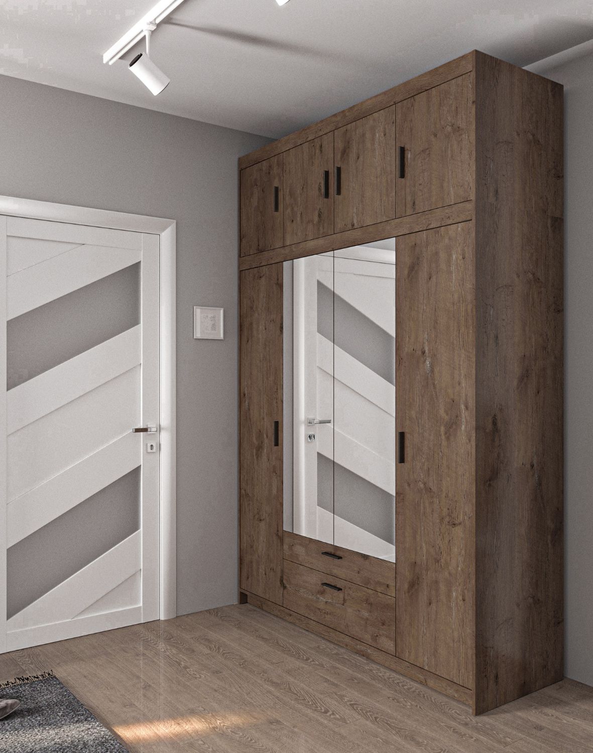 Nadstawka do szafy Elena 4D Dąb Lefkas DL04