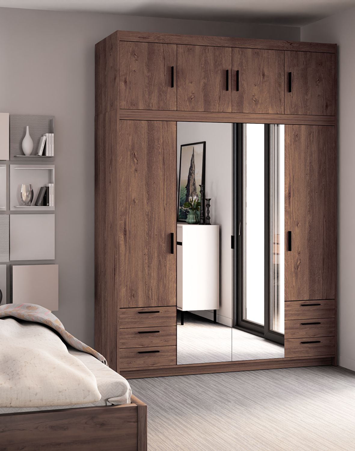 Nadstawka do szafy Elena 4D Dąb Lefkas DL04