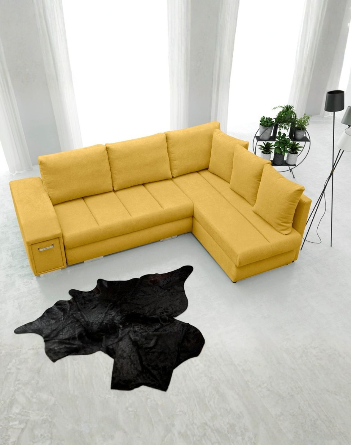 rozkładany narożnik z barkiem arni