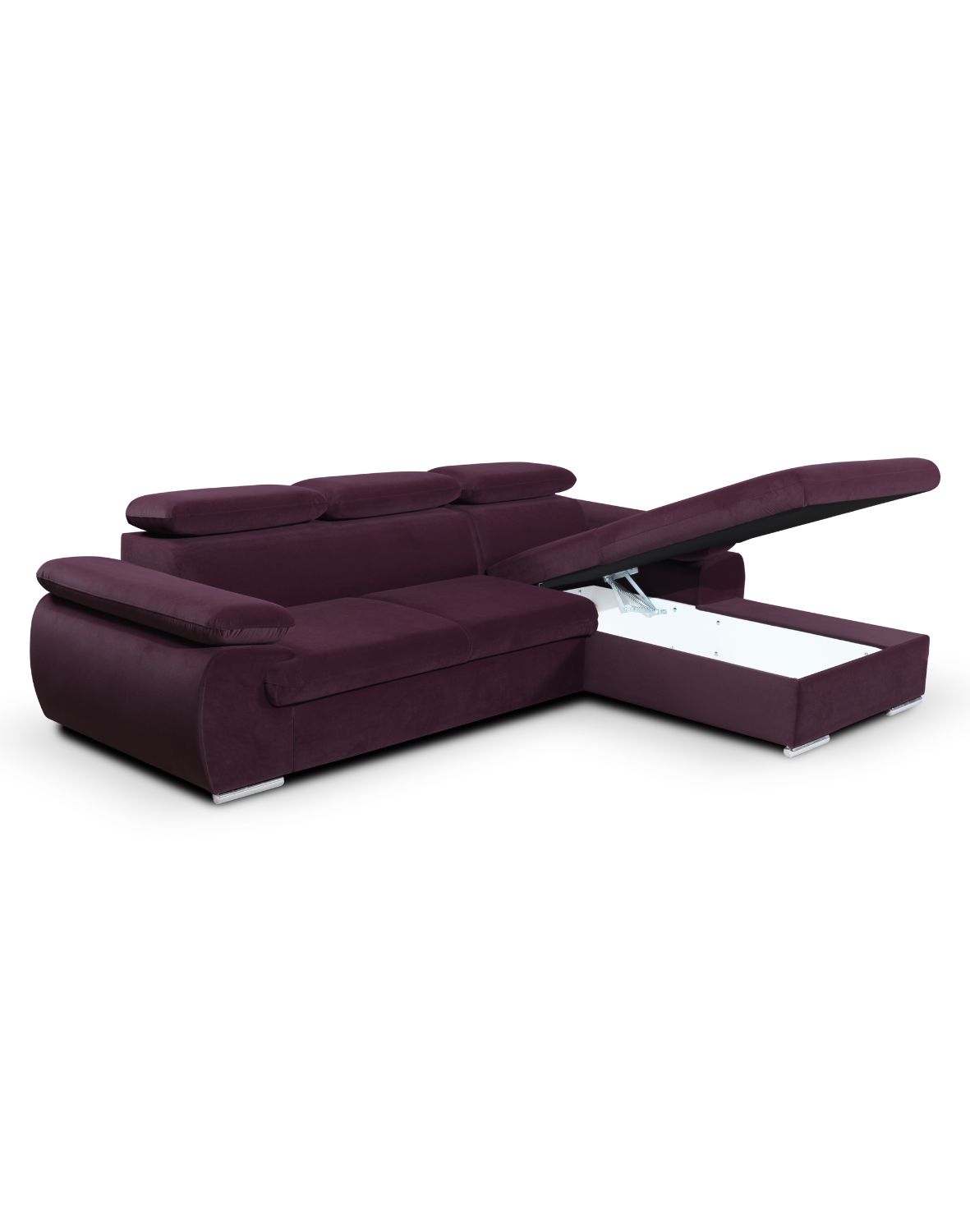 narożnik z funkcją spania z regulowanymi zagłówkami capri