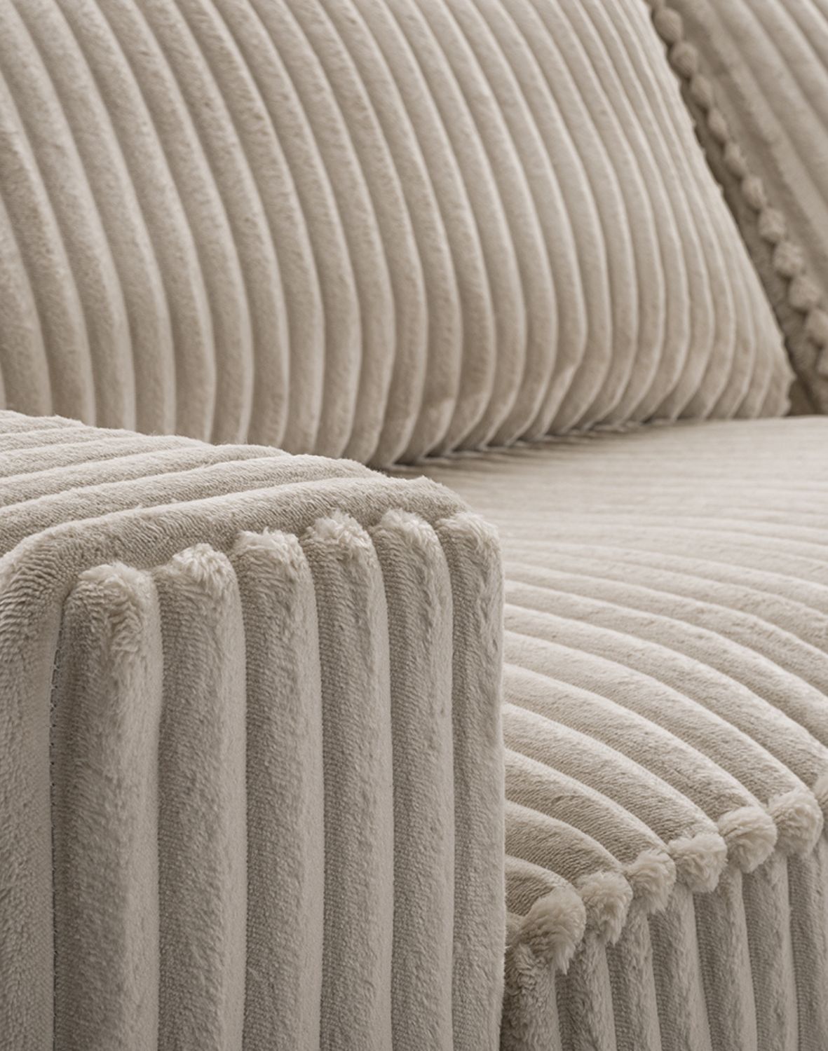 beżowy narożnik sztruksowy cobra