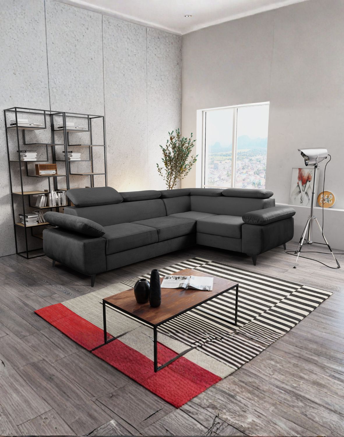 nowoczeasny narożnik do salonu na nóżkach fabio