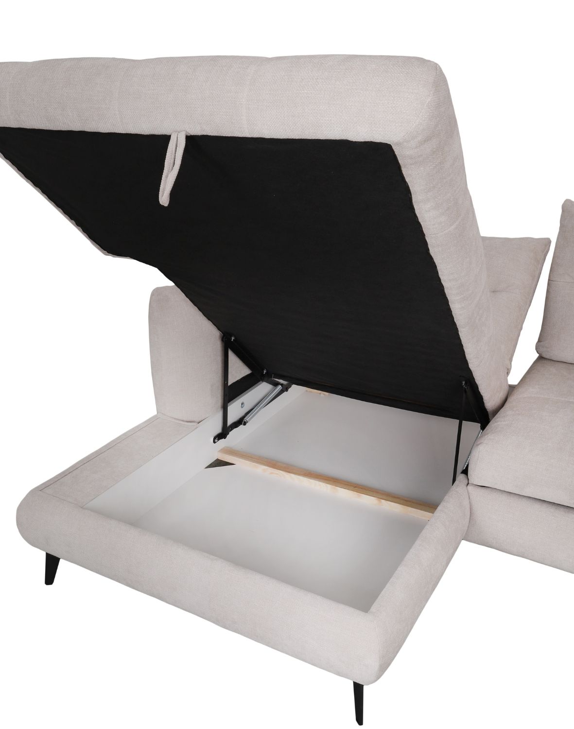 beżowy narożnik z funkcją spania gomez